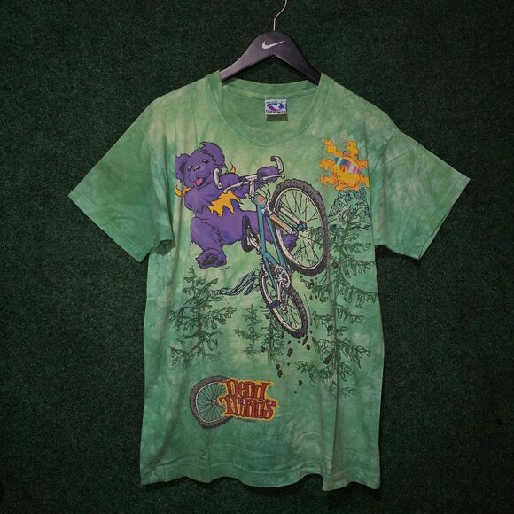 Vintage Liquid Blue Grateful Dead Nights Mountain Bike Bear Tie